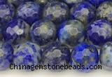 CNL1735 15 inches 6mm faceted round lapis lazuli beads