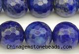 CNL1737 15 inches 10mm faceted round lapis lazuli beads