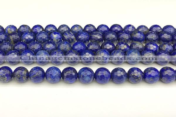 CNL1737 15 inches 10mm faceted round lapis lazuli beads