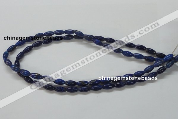 CNL235 15.5 inches 6*12mm rice natural lapis lazuli beads wholesale