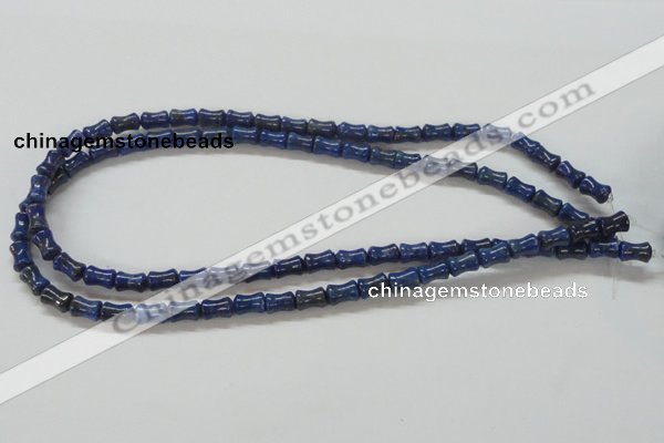 CNL238 15.5 inches 6*8mm bamboo shape natural lapis lazuli beads wholesale