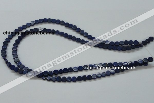 CNL241 15.5 inches 6*6mm heart natural lapis lazuli beads wholesale