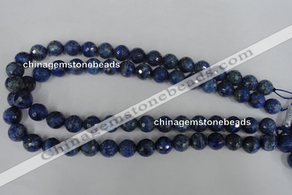 CNL416 15.5 inches 12mm faceted round natural lapis lazuli gemstone beads