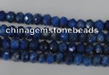 CNL426 15.5 inches 4*6mm faceted rondelle natural lapis lazuli gemstone beads