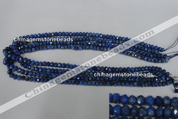 CNL426 15.5 inches 4*6mm faceted rondelle natural lapis lazuli gemstone beads