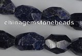 CNL441 15.5 inches 12*20mm faceted nuggets natural lapis lazuli beads