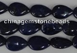 CNL501 15.5 inches 10*14mm flat teardrop natural lapis lazuli beads