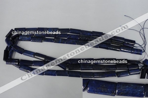 CNL541 15.5 inches 8*16mm flat tube natural lapis lazuli gemstone beads