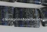 CNL547 15.5 inches 22*30mm flat tube natural lapis lazuli gemstone beads