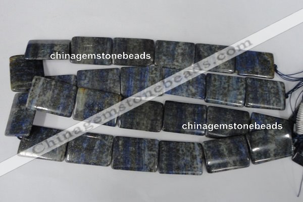 CNL547 15.5 inches 22*30mm flat tube natural lapis lazuli gemstone beads