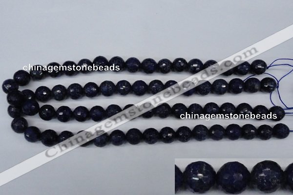 CNL604 15.5 inches 12mm faceted round natural lapis lazuli gemstone beads