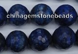 CNL607 15.5 inches 18mm faceted round natural lapis lazuli gemstone beads