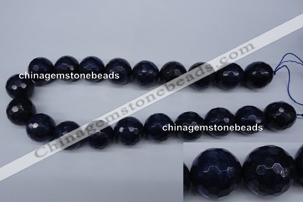 CNL608 15.5 inches 20mm faceted round natural lapis lazuli gemstone beads