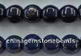 CNL636 15.5 inches 13*14mm pumpkin natural lapis lazuli beads