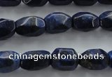 CNL640 15.5 inches 10*15mm faceted nuggets natural lapis lazuli beads