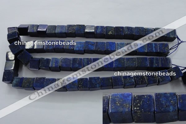 CNL645 15.5 inches 12*12mm cube natural lapis lazuli beads