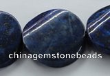 CNL698 15.5 inches 30mm twisted coin natural lapis lazuli beads