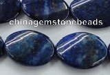 CNL704 15.5 inches 18*25mm twisted oval natural lapis lazuli beads