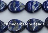 CNL745 15*20mm flat teardrop natural lapis lazuli gemstone beads