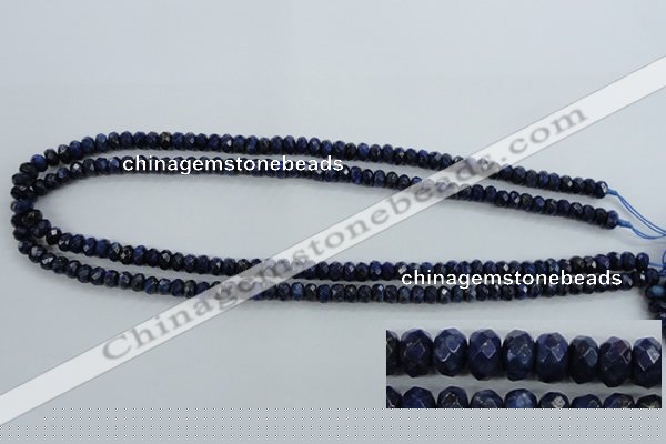 CNL871 15.5 inches 4*6mm faceted rondelle natural lapis lazuli beads