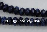 CNL873 15.5 inches 6*10mm faceted rondelle natural lapis lazuli beads