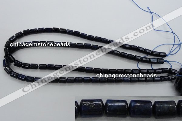 CNL882 15.5 inches 7*9mm tube natural lapis lazuli gemstone beads