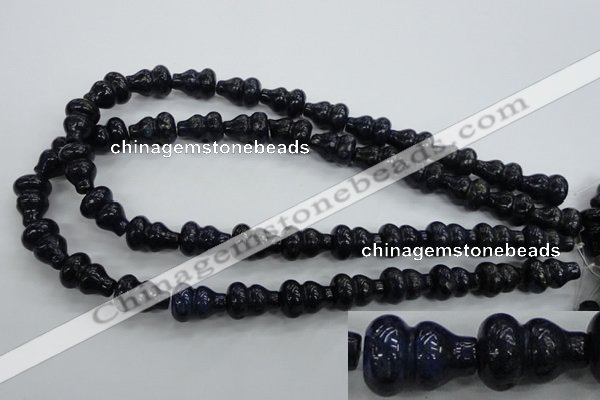 CNL916 15.5 inches 12*16mm calabash natural lapis lazuli beads