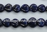 CNL931 15.5 inches 10*10mm heart natural lapis lazuli gemstone beads