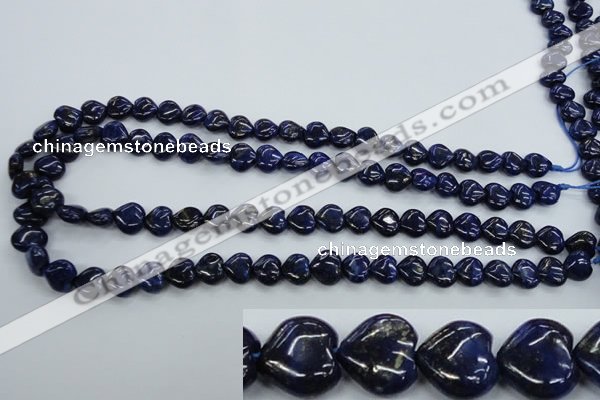 CNL931 15.5 inches 10*10mm heart natural lapis lazuli gemstone beads