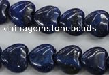 CNL933 15.5 inches 14*14mm heart natural lapis lazuli gemstone beads