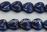 CNL934 15.5 inches 15*15mm heart natural lapis lazuli gemstone beads