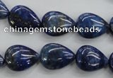 CNL955 15.5 inches 12*16mm flat teardrop natural lapis lazuli beads