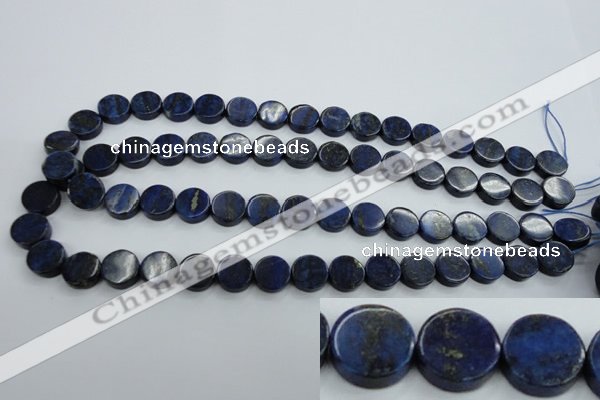 CNL988 15.5 inches 12mm coin natural lapis lazuli gemstone beads