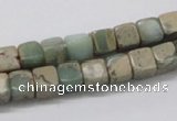 CNS06 16 inches 7*7mm cube natural serpentine jasper beads wholesale