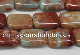 CNS110 15.5 inches 13*18mm rectangle natural serpentine jasper beads