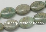 CNS12 16 inches 13*18mm oval natural serpentine jasper beads