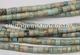 CNS135 15.5 inches 3.5*4mm heishi natural serpentine jasper beads