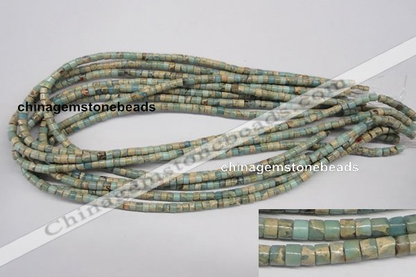 CNS135 15.5 inches 3.5*4mm heishi natural serpentine jasper beads