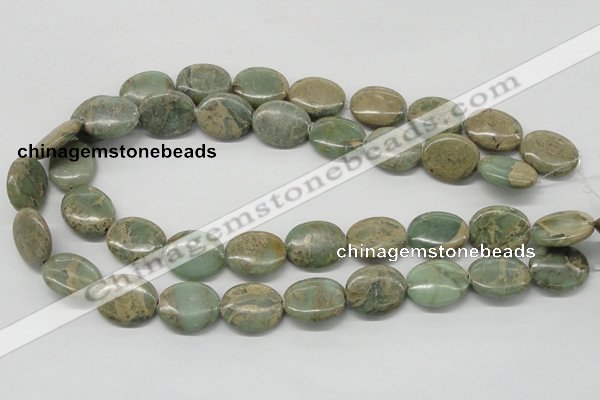 CNS14 16 inches 15*20mm oval natural serpentine jasper beads