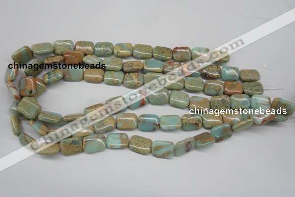 CNS146 15.5 inches 12*16mm rectangle natural serpentine jasper beads