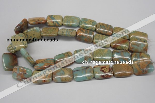 CNS149 15.5 inches 18*25mm rectangle natural serpentine jasper beads