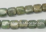 CNS15 16 inches 10*10mm square natural serpentine jasper beads