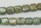 CNS15 16 inches 10*10mm square natural serpentine jasper beads