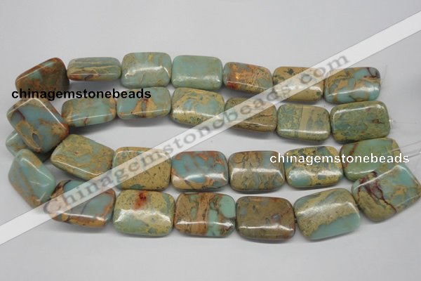 CNS151 15.5 inches 22*30mm rectangle natural serpentine jasper beads
