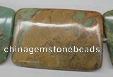 CNS153 15.5 inches 40*60mm rectangle natural serpentine jasper beads