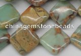 CNS156 15.5 inches 16*16mm diamond natural serpentine jasper beads