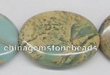 CNS170 15.5 inches 30*40mm oval natural serpentine jasper beads