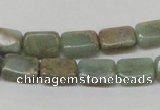 CNS18 16 inches 8*12mm rectangle natural serpentine jasper beads