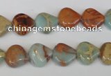 CNS186 15.5 inches 12*12mm triangle natural serpentine jasper beads