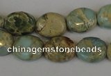 CNS188 15.5 inches 8*10mm oval natural serpentine jasper beads